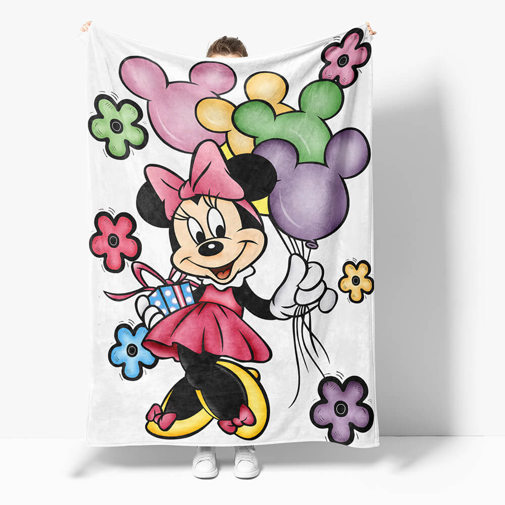 Mickey Mouse Minnie Mouse Flannel Fleece Throw Cosplay Blanket Set - EBuycos