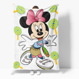 Mickey Mouse Minnie Mouse Flannel Fleece Throw Cosplay Blanket Set - EBuycos