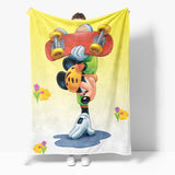 Mickey Mouse Minnie Mouse Flannel Fleece Throw Cosplay Blanket Set - EBuycos
