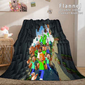 Minecraft Flannel Fleece Throw Cosplay Blanket Comforter Set - EBuycos