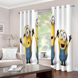 Minions Curtains 2 Panels Blackout Window Drapes for Room Decoration
