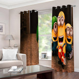Minions Curtains 2 Panels Blackout Window Drapes for Room Decoration