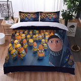 Minions The Rise of Gru Bedding Set Cosplay Quilt Duvet Cover Bed Sets