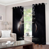 Moon Knight Curtains Cosplay Blackout Window Drapes for Room Decoration