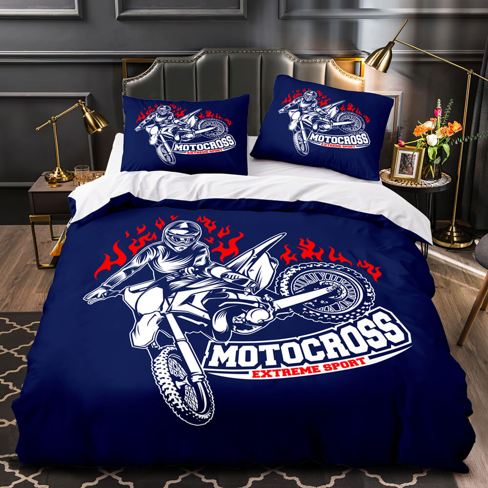 Motorcycles Pattern Bedding Set Quilt Cover Without Filler