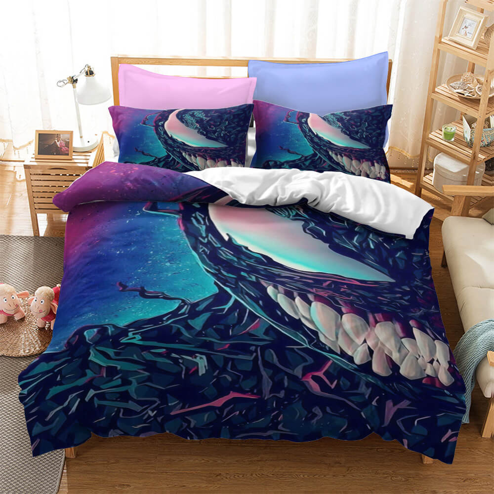 Movie Venom Cosplay Bedding Set Duvet Cover Halloween Bed Sheets Sets - EBuycos