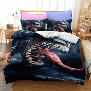 Movie Venom Cosplay Bedding Set Duvet Cover Halloween Bed Sheets Sets - EBuycos