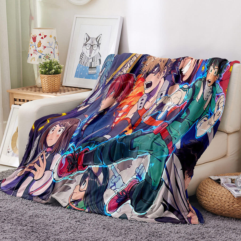 Anime My Hero Academia Blanket Flannel Throw Room Decoration
