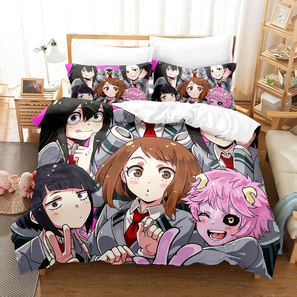 Anime My Hero Academia Cosplay Bedding Set Duvet Cover Comforter Bed Sheets - EBuycos