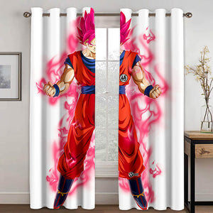 Dragon Ball Curtains Cosplay Blackout Window Treatments Drapes for Room Decoration