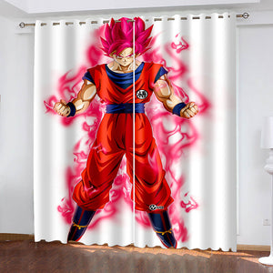 Dragon Ball Curtains Cosplay Blackout Window Treatments Drapes for Room Decoration
