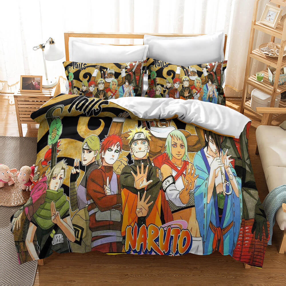 Naruto Kakashi Sasuke Bedding Set Quilt Duvet Covers Bed Sheets Sets - EBuycos