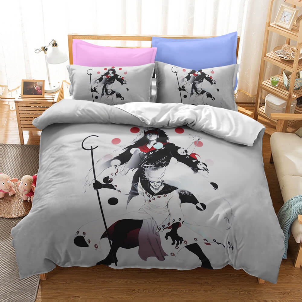 Naruto Kurama Akatsuki Cosplay Bedding Set Duvet Cover Bed Sheets Sets - EBuycos