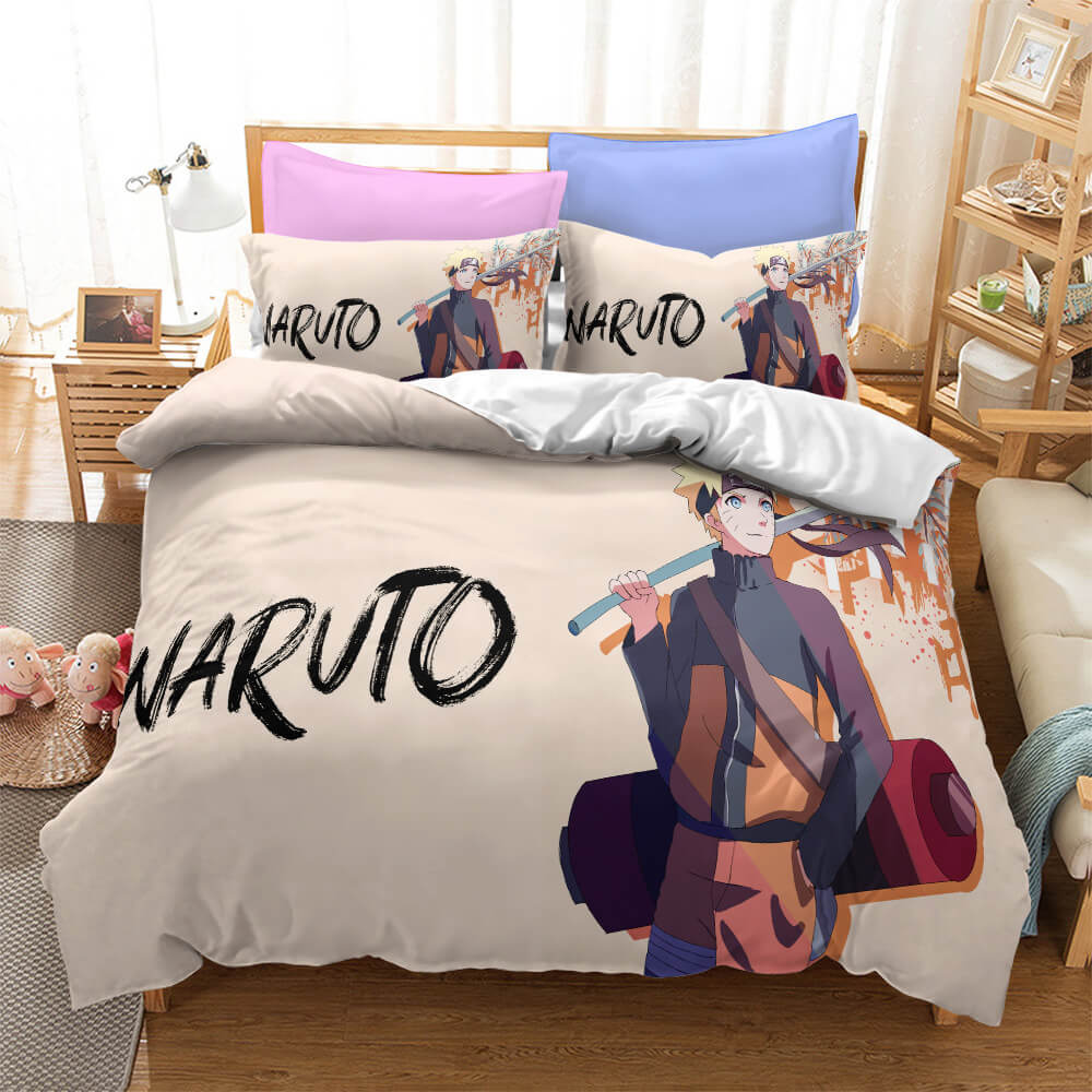 Naruto Ninja 4 Cosplay Bedding Set Duvet Covers Comforter Bed Sheets - EBuycos