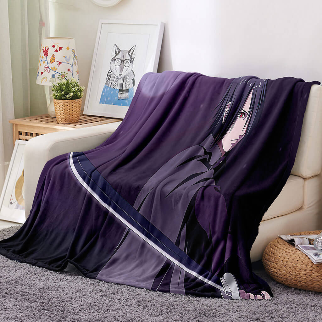 Naruto Uchiha Sasuke Blanket Flannel Throw Room Decoration