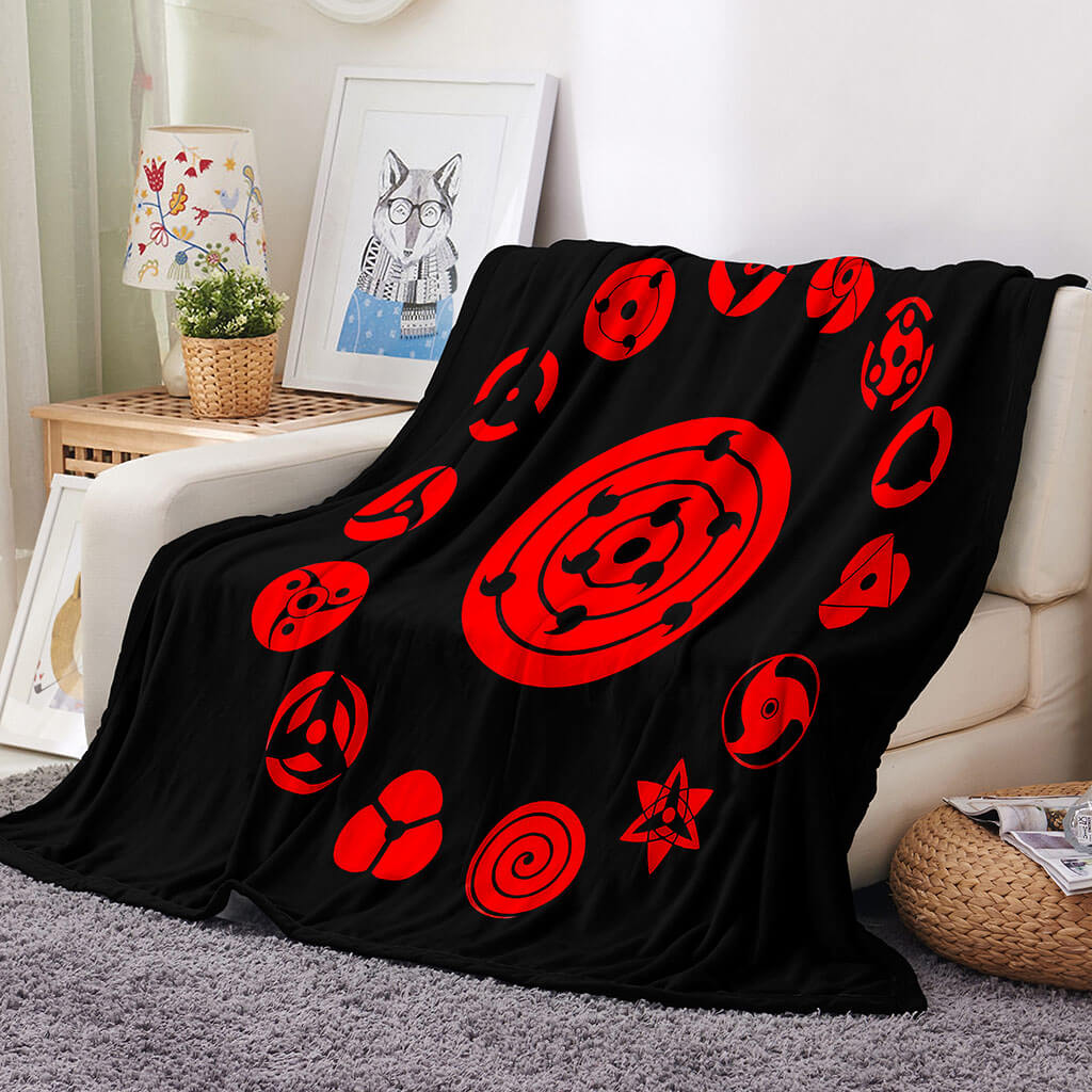 Naruto Uchiha Sasuke Blanket Flannel Throw Room Decoration