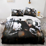 NieR Automata Cosplay 3 Piece Bedding Set Duvet Covers Bed Sheets - EBuycos