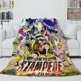 ONE PIECE Throw Flannel Blanket Soft Cozy All Seasons for Sofa Bed - EBuycos