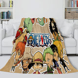 ONE PIECE Throw Flannel Blanket Soft Cozy All Seasons for Sofa Bed - EBuycos