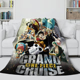 ONE PIECE Throw Flannel Blanket Soft Cozy All Seasons for Sofa Bed - EBuycos