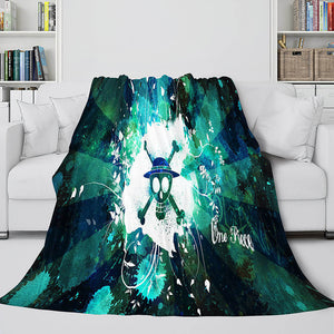 ONE PIECE Throw Flannel Blanket Soft Cozy All Seasons for Sofa Bed - EBuycos