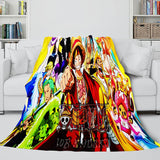ONE PIECE Throw Flannel Blanket Soft Cozy All Seasons for Sofa Bed - EBuycos
