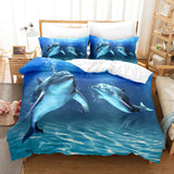 Ocean Dolphin Bedding Set Duvet Cover Comforter Bed Sheets - EBuycos
