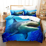 Ocean Dolphin Bedding Set Duvet Cover Comforter Bed Sheets - EBuycos