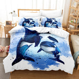 Ocean Dolphin Bedding Set Duvet Cover Comforter Bed Sheets - EBuycos