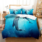 Ocean Dolphin Bedding Set Duvet Cover Comforter Bed Sheets - EBuycos