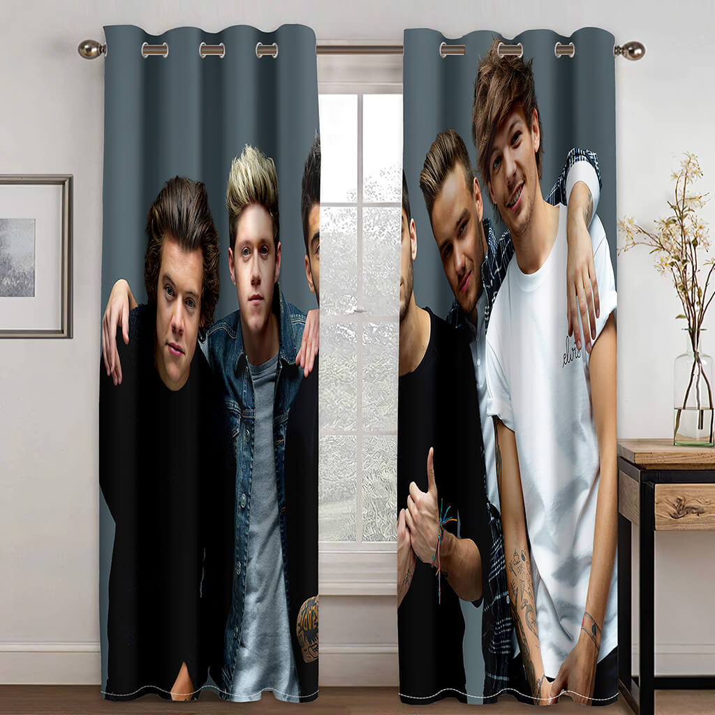 One Direction Curtains Blackout Window Treatments Drapes for Room Decor
