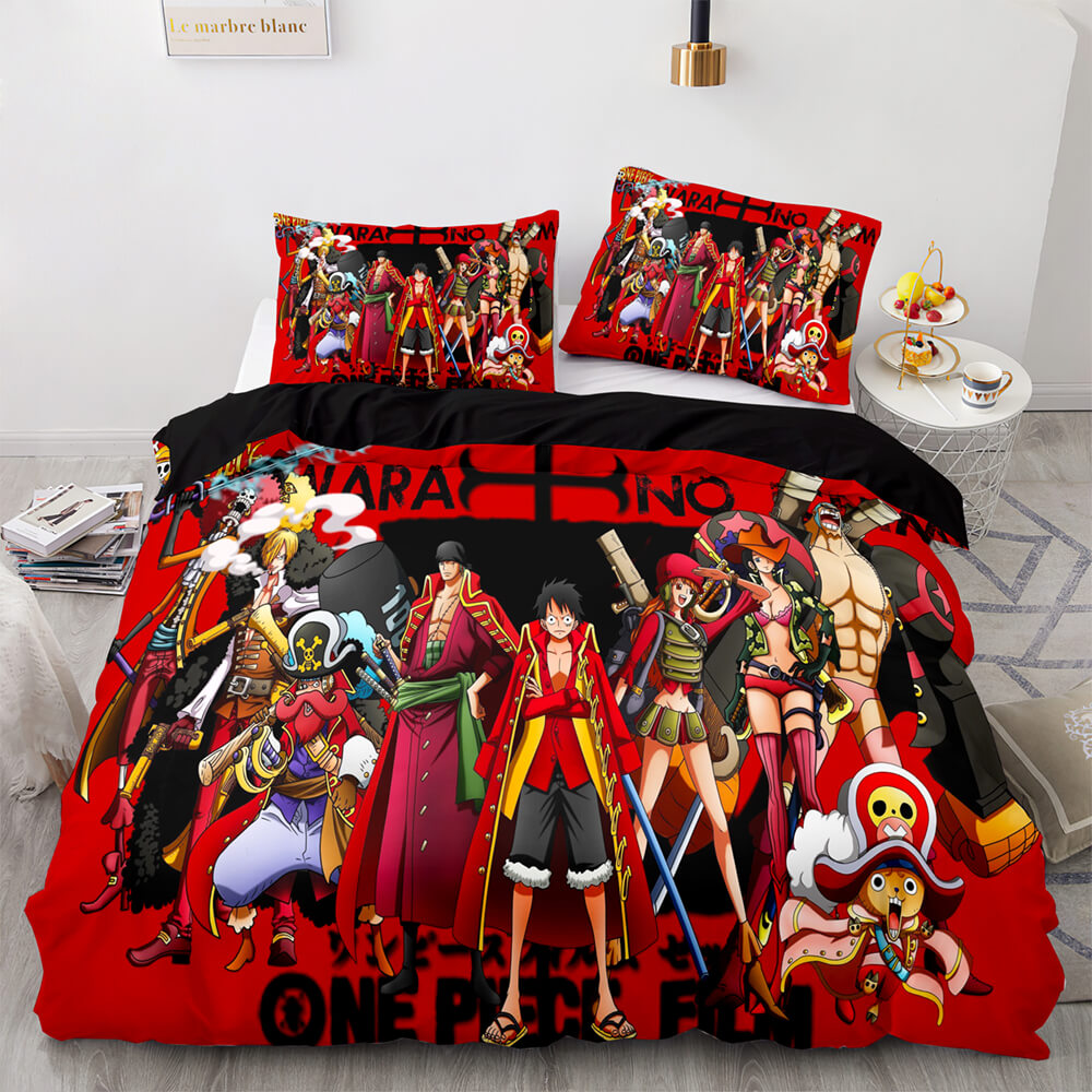 One Piece Cosplay Bedding Sets Soft Duvet Covers Comforter Bed Sheets - EBuycos