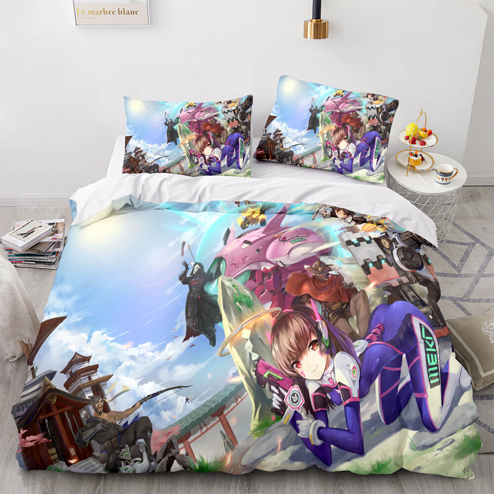 Overwatch Cosplay 3 Piece Bedding Sets Duvet Covers Bed Sheets - EBuycos