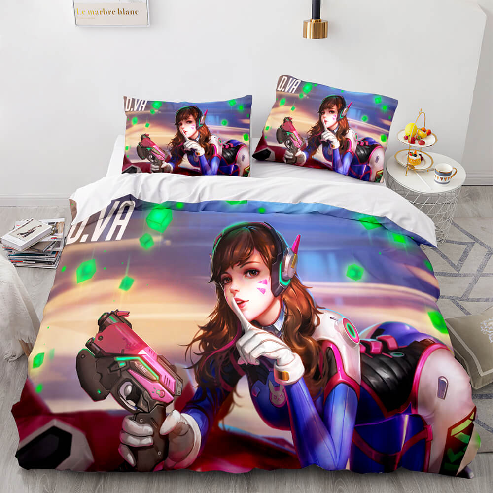 Overwatch Cosplay 3 Piece Bedding Sets Duvet Covers Bed Sheets - EBuycos