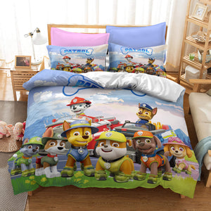 PAW Patrol Season 1 Bedding Set Kids Duvet Cover Quilt Bed Sheets Sets - EBuycos