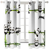 Panda Curtains Blackout Window Treatments Drapes for Room Decoration