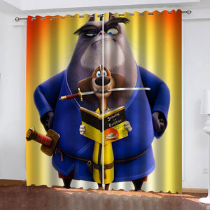 Paws of Fury The Legend of Hank Curtains Blackout Window Drapes