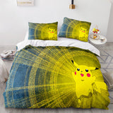 Pikachu Cosplay Bedding Set Full Duvet Covers Comforter Bed Sheets - EBuycos