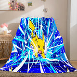 Pikachu Cosplay Caroset Blanket Flannel Throw Comforter Set - EBuycos