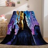 Pikachu Cosplay Caroset Blanket Flannel Throw Comforter Set - EBuycos