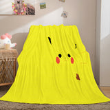 Pikachu Cosplay Caroset Blanket Flannel Throw Comforter Set - EBuycos