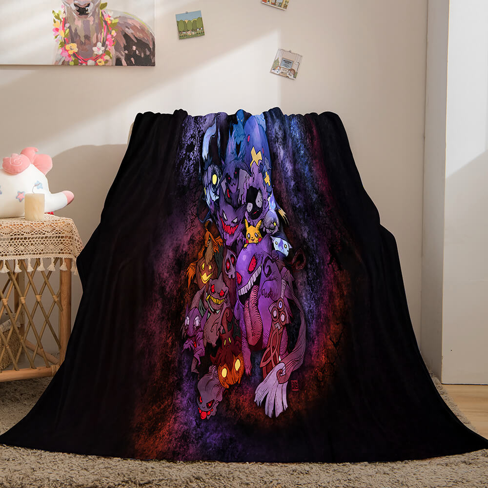 Pikachu Cosplay Caroset Blanket Flannel Throw Comforter Set - EBuycos