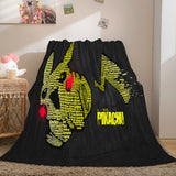 Pikachu Cosplay Caroset Blanket Flannel Throw Comforter Set - EBuycos