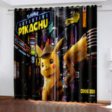 Pikachu Curtains Blackout Window Drapes