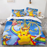 Pokémon Pattern Pikachu Bedding Set Quilt Cover