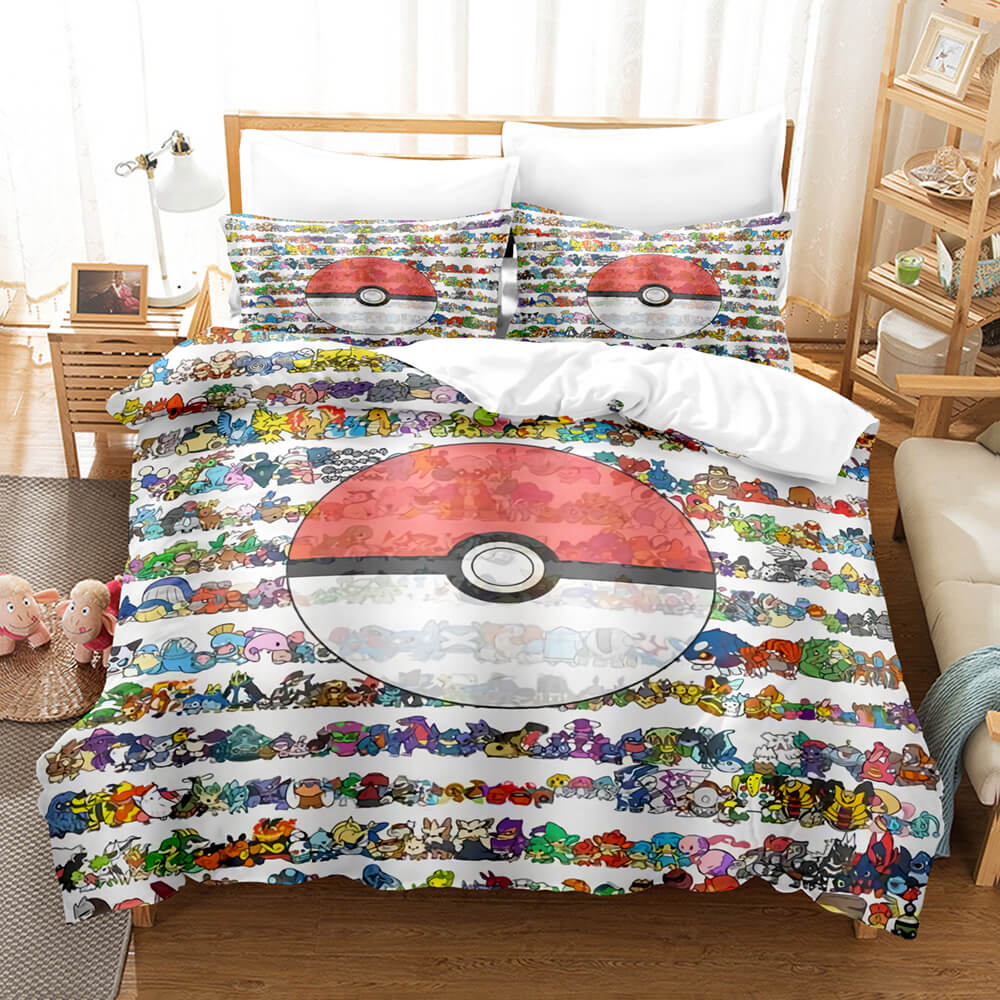 Pokemon Pikachu Cosplay Comforter Bedding Sets Duvet Cover Bed Sheets - EBuycos