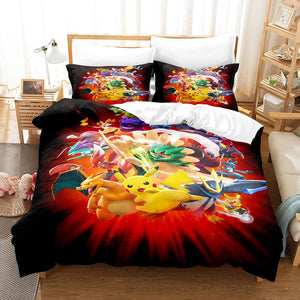 Pokemon Pikachu Duvet Cover Bedding Set - EBuycos