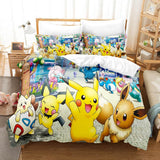 Pokemon Pikachu Bedding Set Duvet Cover Bed Sets - EBuycos