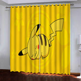 Pokémon Pikachu Curtains Pattern Blackout Window Drapes