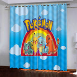 Pokémon Pikachu Curtains Pattern Blackout Window Drapes